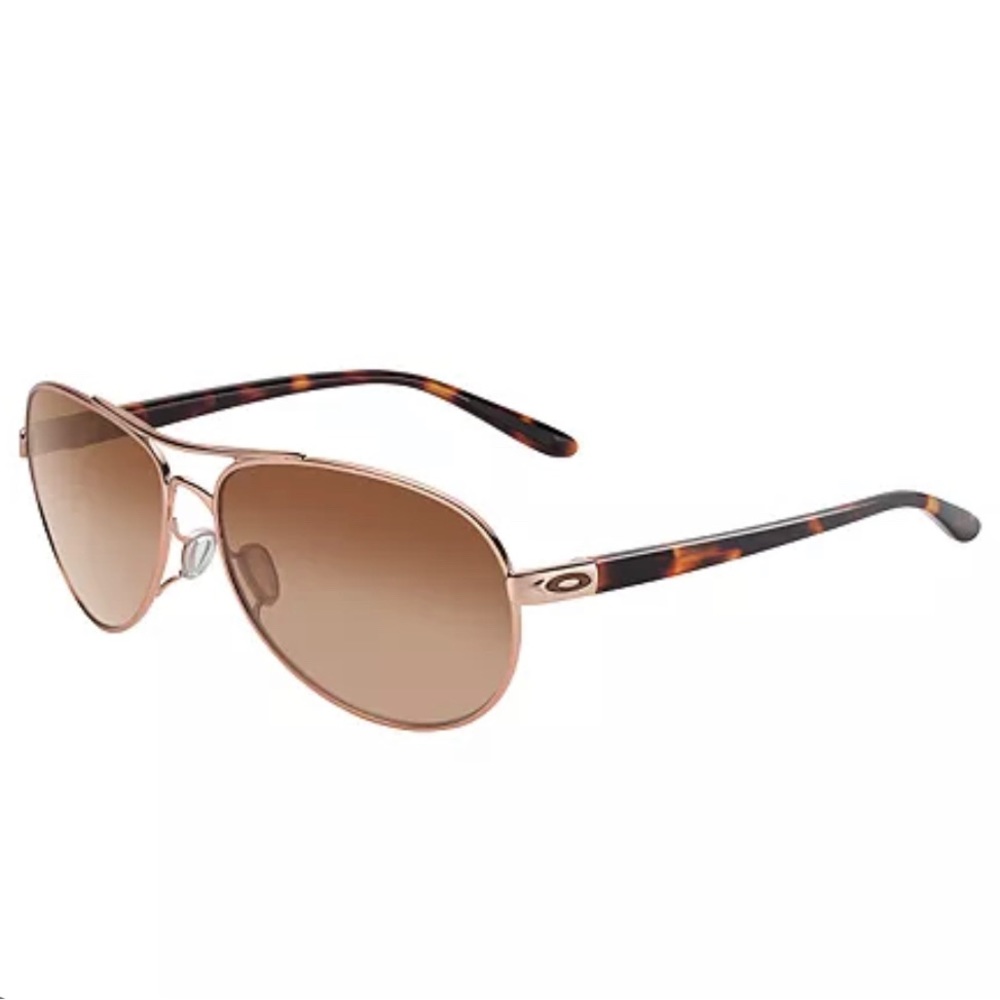 Oakley Womens Feedback Polarized Sunglasses rose gold